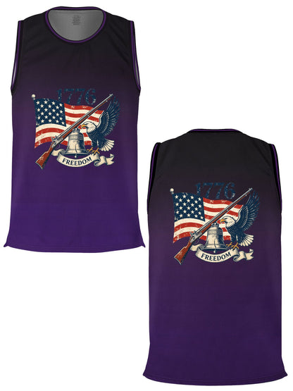 Custom Adult Basketball Jersey Personalized Print Basketball Top, USA 250th. Veteran Graphic