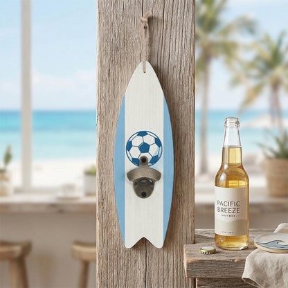 Surfboard Style Wooden Corkscrew, Novelty Beer & Wine Bottle Opener