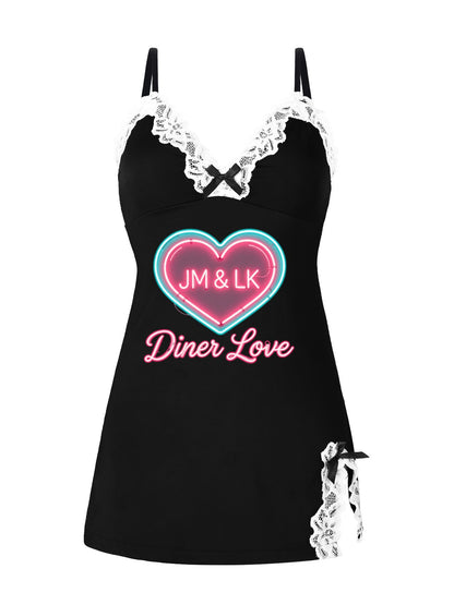 Classic Women Nightgown Breathable Sleep Dress Custom Print Casual Nightwear for Daily Use