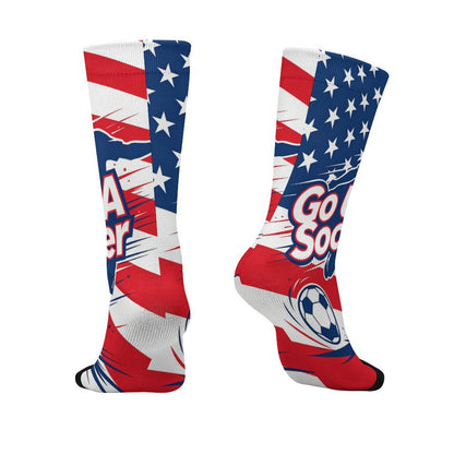 Boys & Girls Full Graphic Printed Socks ,World Cup 2026 USA Graphic, Stretchy Casual Socks for Children