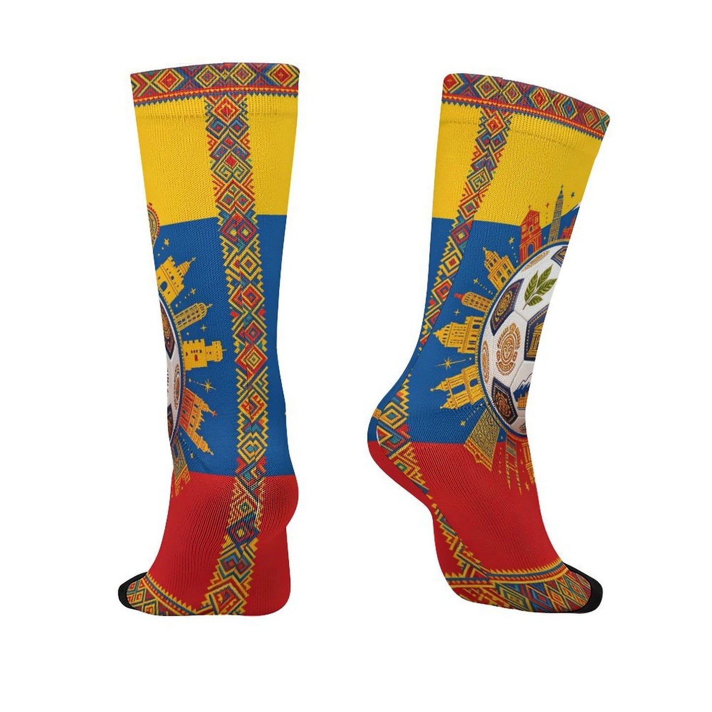 Boys & Girls Full Graphic Printed Socks ,World Cup 2026 Colombia Graphic, Stretchy Casual Socks for Children