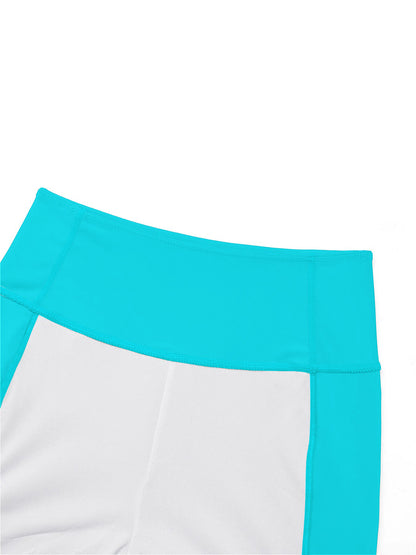 Women's Mid Thigh Swim Shorts, Stretchy Comfy Swimwear for Pool Party