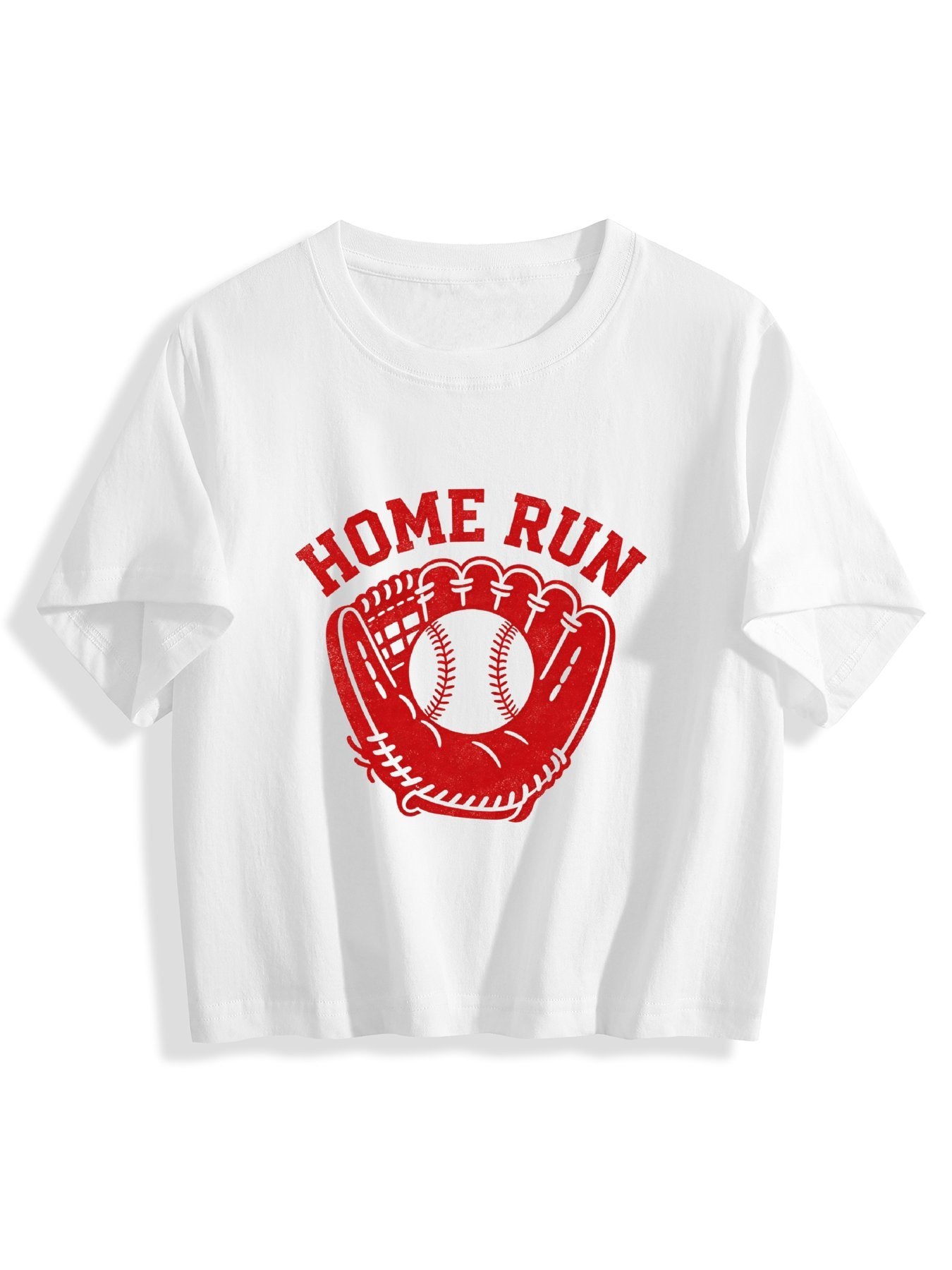 180g Pure Cotton Women's "Home Run" T-Shirt,  Casual Cotton Tee for Daily Wear