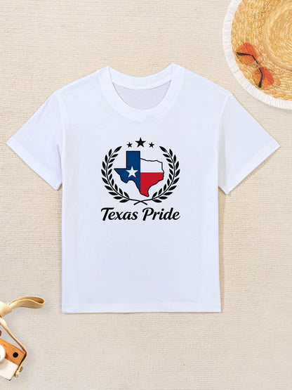 USA 250th. State Pride  Kids Cute Graphic Cotton T-Shirt, Boys Girls Casual Short Sleeve Tee