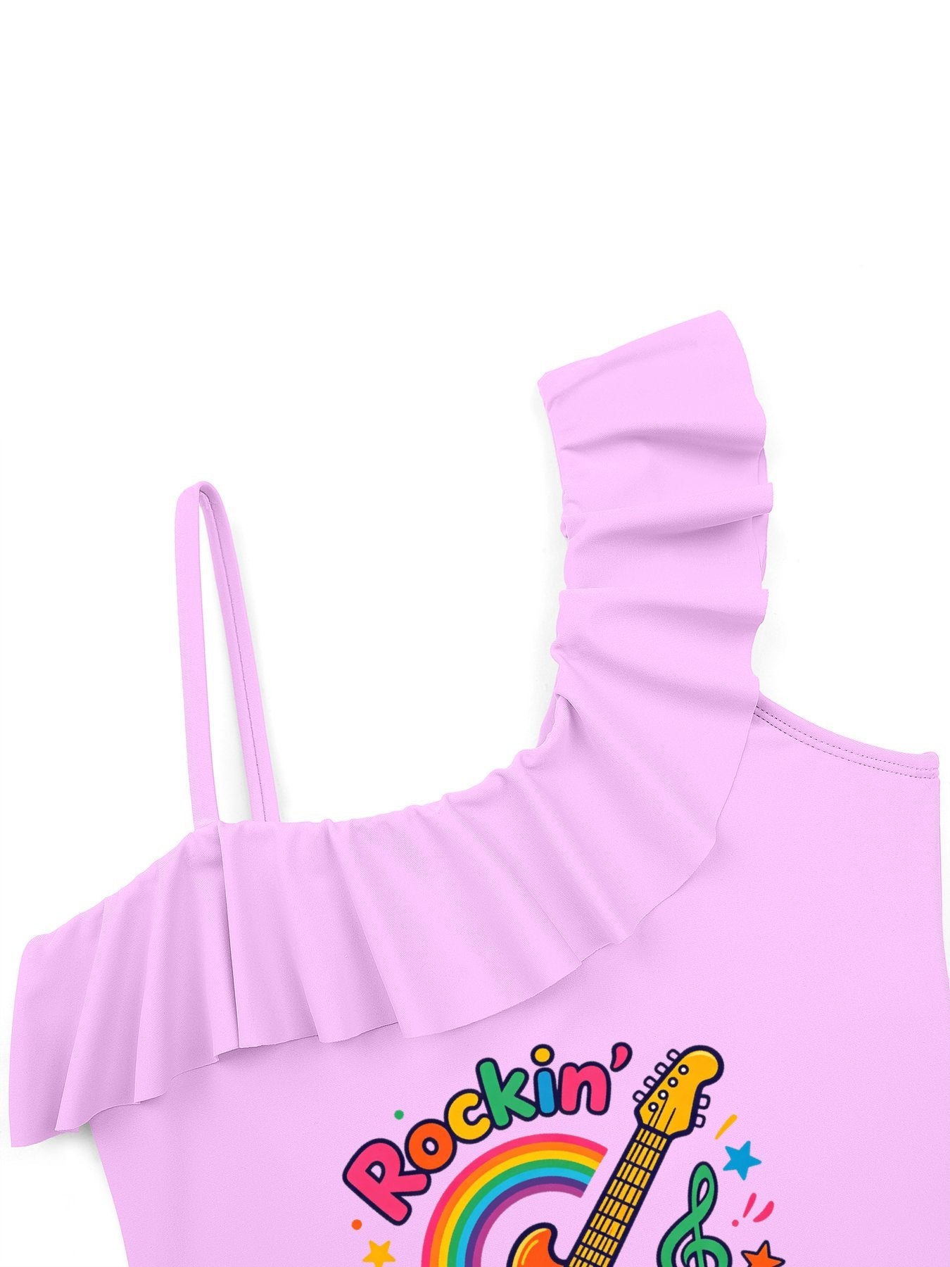 Printed Ruffled One Piece Swimsuit, Cute Summer Bathing Suit for Girls Beach Pool Party