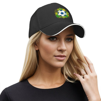 Custom Print Fashion Sandwich Brim Dad Hat Unisex Custom Printed Headwear
