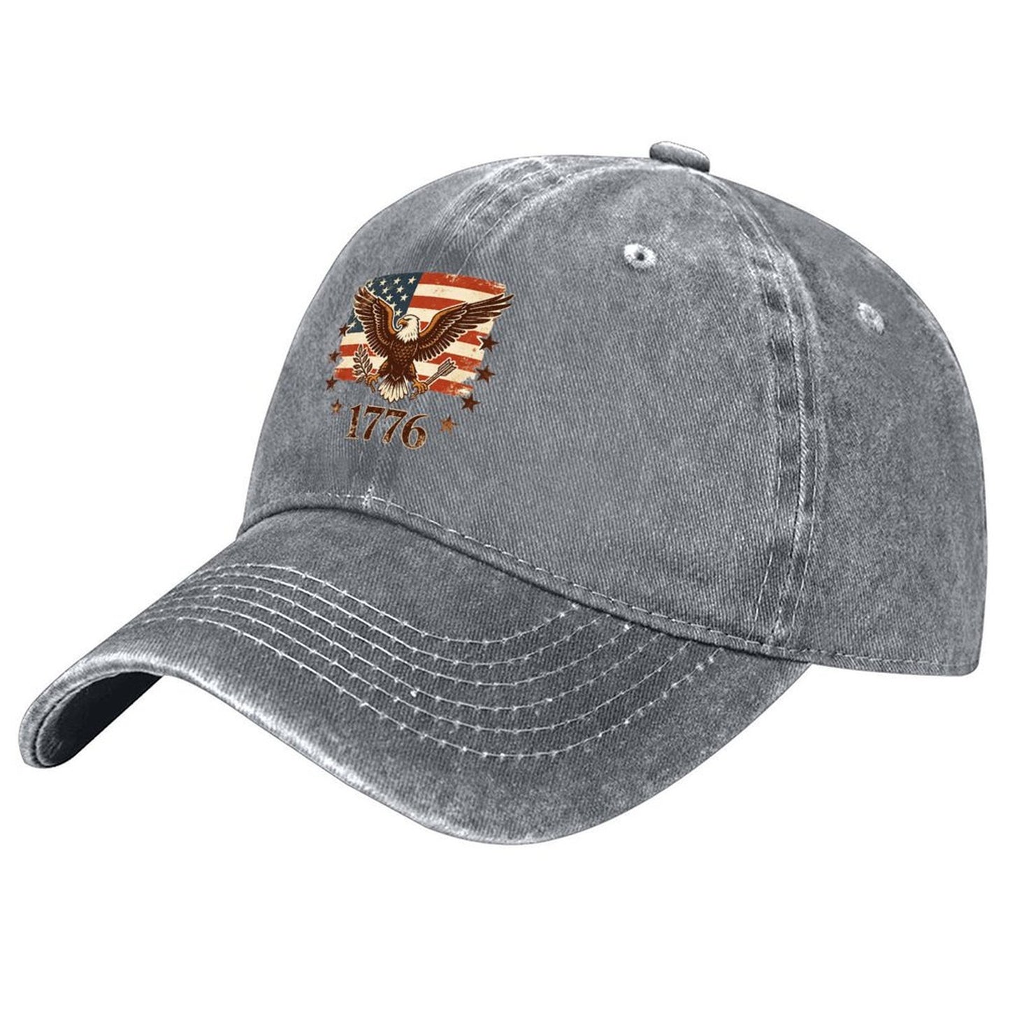 Custom Photo & Text Washed Denim Western Cowboy Hat Unique Personalized Design Hat for Gift & Collection