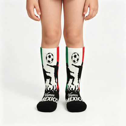 Boys & Girls Full Graphic Printed Socks ,World Cup 2026 Mexico Graphic, Stretchy Casual Socks for Children(5) Style S