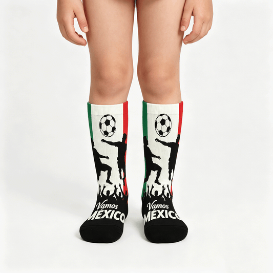 Boys & Girls Full Graphic Printed Socks ,World Cup 2026 Mexico Graphic, Stretchy Casual Socks for Children(5) Style S