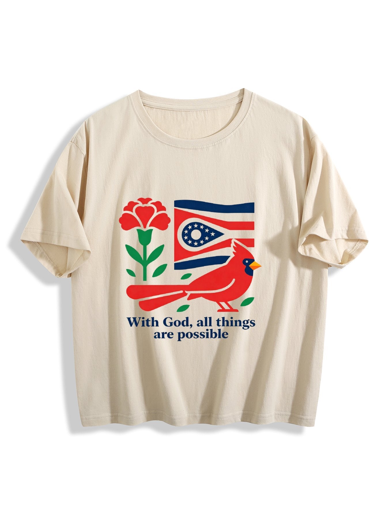 180g Pure Cotton Women's USA 250 State Pride  Graphic T-Shirt,  Casual Cotton Tee for Daily Wear