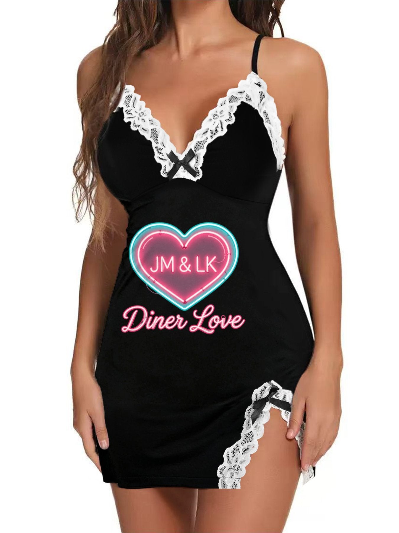 Classic Women Nightgown Breathable Sleep Dress Custom Print Casual Nightwear for Daily Use
