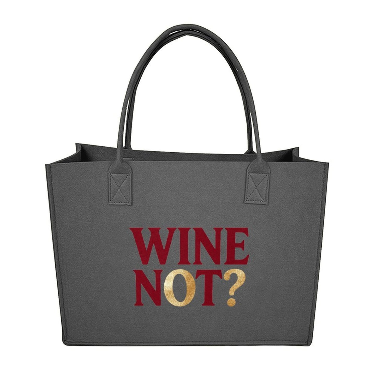 15.7"x11.8"x5.9" Eco-Friendly Felt Reusable Bag, Custom Logo & Pattern Printed Tote Bag, Multi-purpose Grocery & Travel Bag