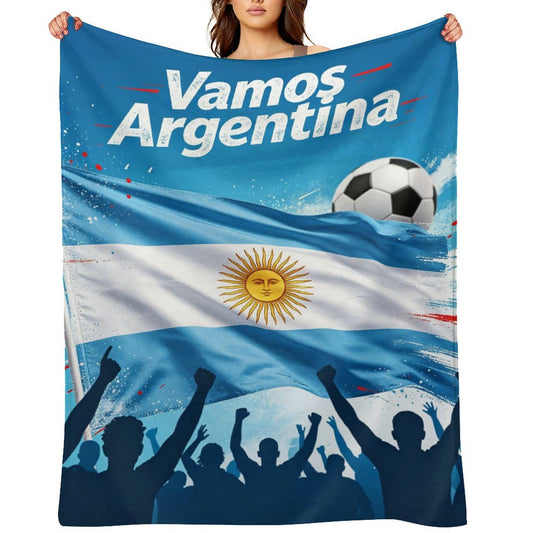 30" x 40" Polyester Blanket World Cup "Vamos Argentina" Graphic Blanket for Sofa & Relaxation