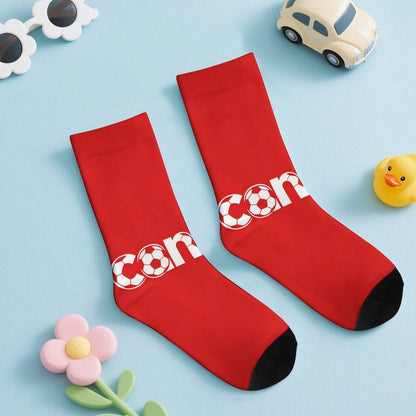 Boys & Girls Full Graphic Printed Socks ,World Cup 2026 Canada Graphic, Stretchy Casual Socks for Children