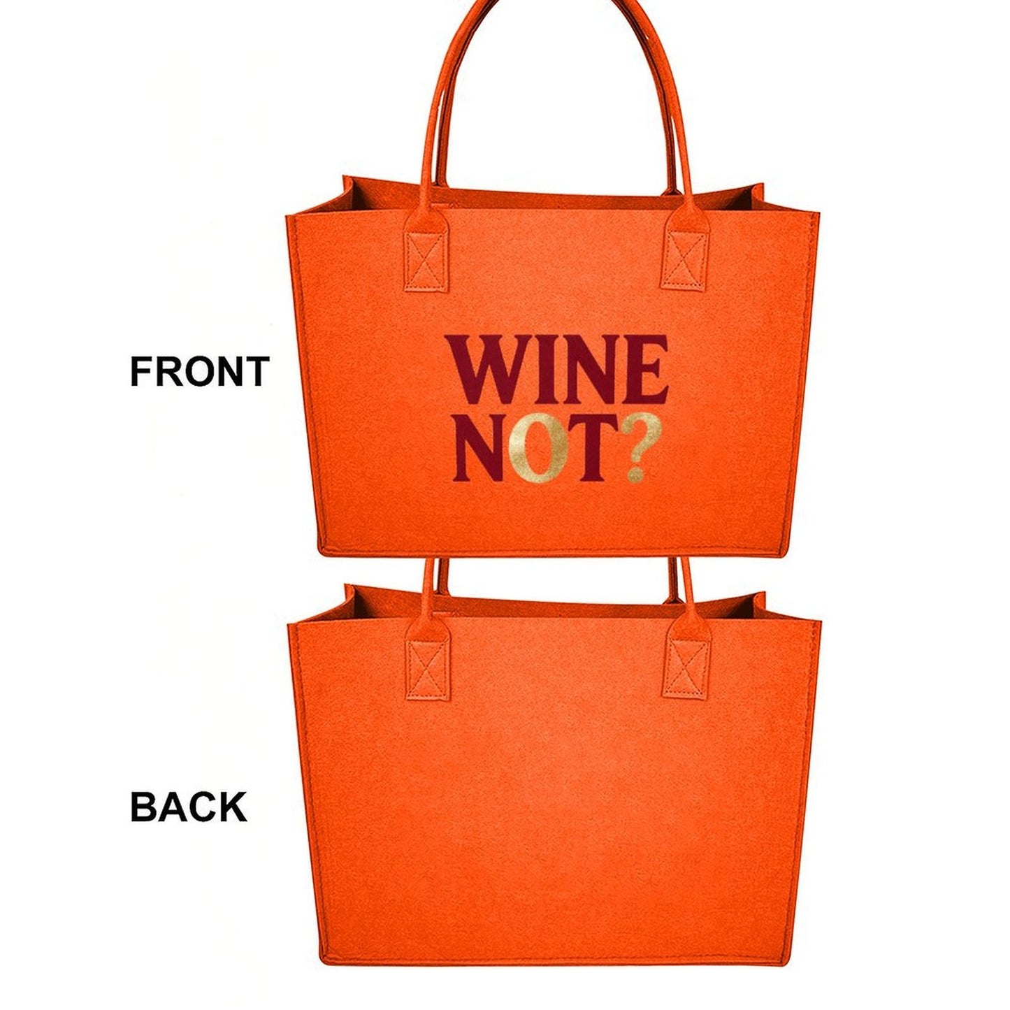 15.7"x11.8"x5.9" Eco-Friendly Felt Reusable Bag, Custom Logo & Pattern Printed Tote Bag, Multi-purpose Grocery & Travel Bag