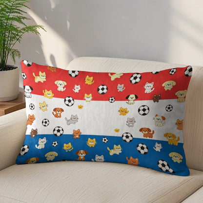12"x20" Golden Velvet Pillowcase , World Cup Graphic Pillowcase with Unique design, Perfect for Bedroom, Dorm and a Nice Gift