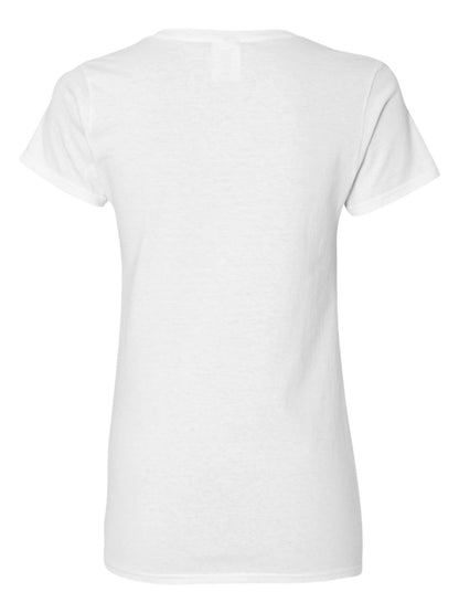120g Pure Cotton V-neck Women's "LIPSTICK" Graphic T-Shirt,  Casual Cotton Tee for Daily Wear