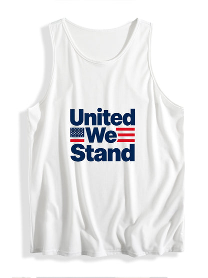 Women's USA 250th. "United We Stand"Sleeveless T-shirt, Casual Cotton Daily Wear Tank Top