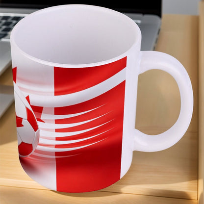 11Oz White Mug World Cup National-Canada Graphic Coffee Mug, 11oz Ceramic Daily Drink Cup