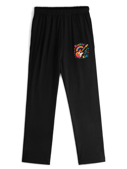 Adult's "Rock N Roll" Graphic Home Pants, Ultra Soft Lounge Wear for Home & Relax