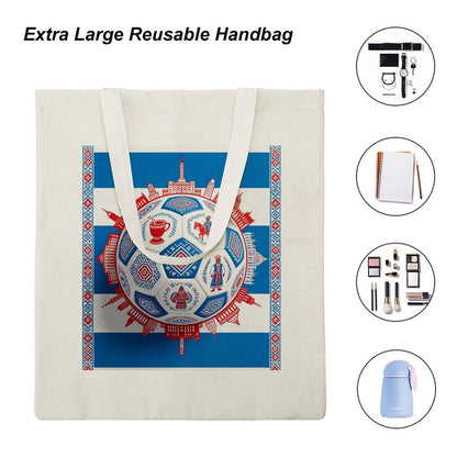 34x40cm World Cup Uruguay Canvas Tote Bag, Practical Daily Use Carry Bag,Fashion Eco-Friendly Tote for Outdoor