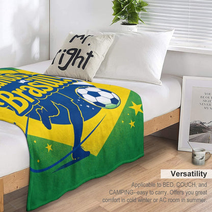 30" x 40" Polyester Blanket World Cup "Vamos Brasill" Graphic Blanket for Sofa & Relaxation