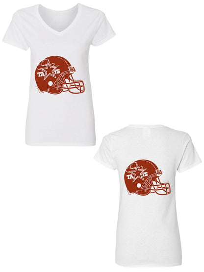 Pure Cotton V-neck Women's World Cup USA Team Graphic T-Shirt, USA Casual Cotton Tee