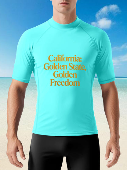 Retro Surf Graphic Suit, USA 250th. California State Pride Graphic Comfortable Water Sport Outfit as Gift for Men