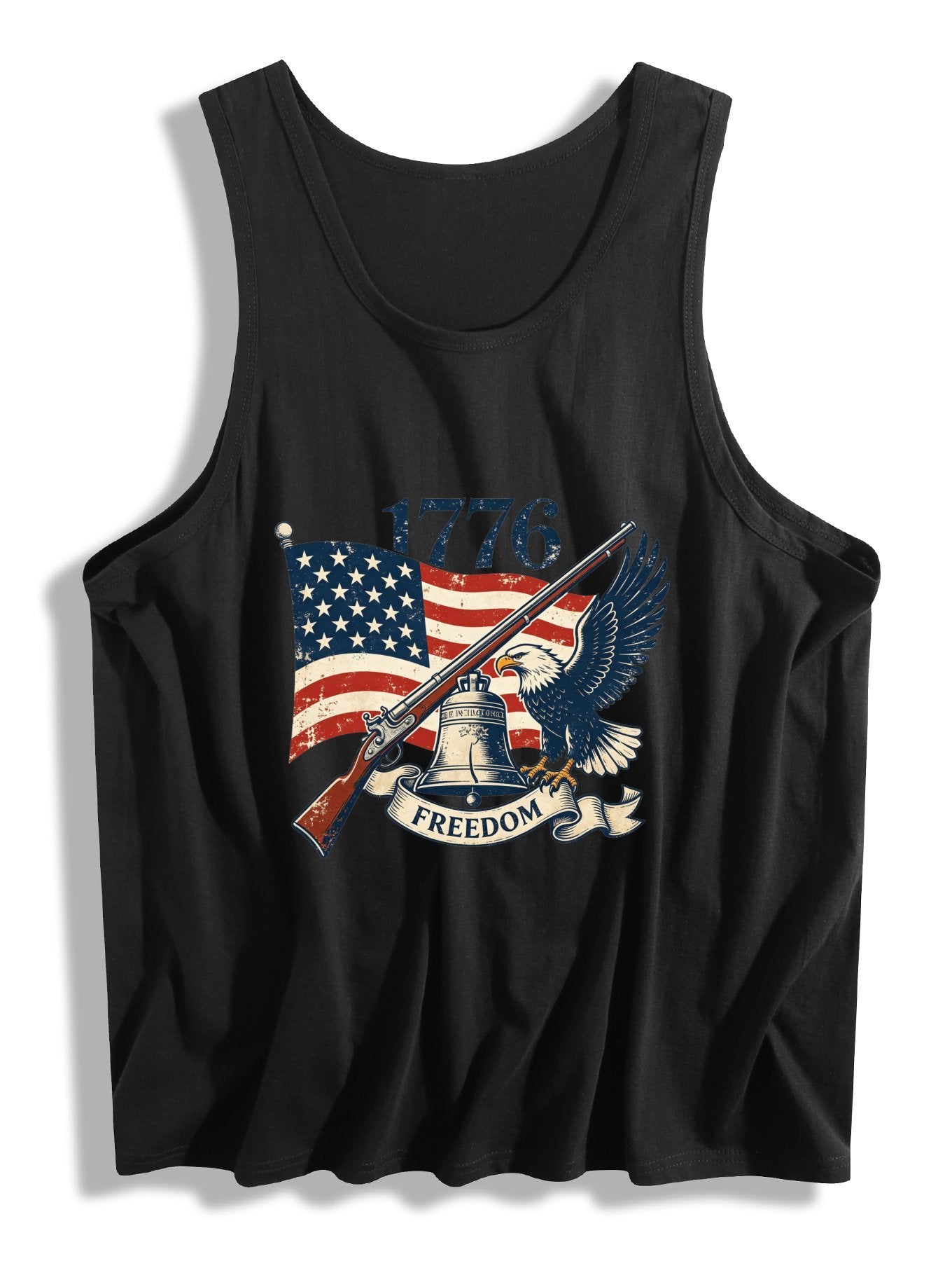 Mens American 250th. Tank Top Patriotic Casual Cotton Sleeveless Tee for Daily Wear