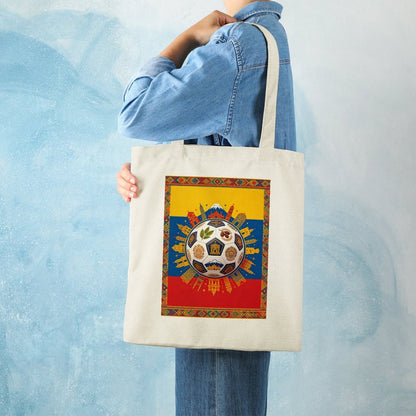 34x40cm World Cup Colombia Canvas Tote Bag, Practical Daily Use Carry Bag,Fashion Eco-Friendly Tote for Outdoor
