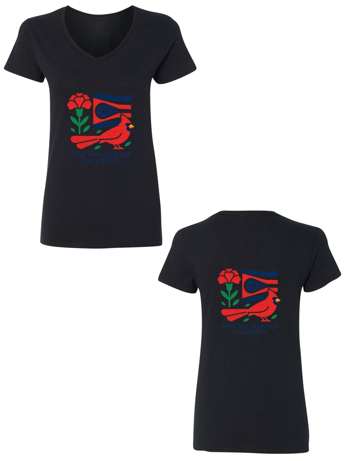 Pure Cotton V-neck Women's USA250th. State Pride Graphic T-Shirt, USA Casual Cotton Tee