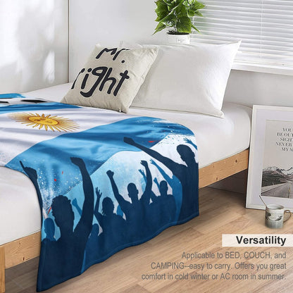 30" x 40" Polyester Blanket World Cup "Vamos Argentina" Graphic Blanket for Sofa & Relaxation