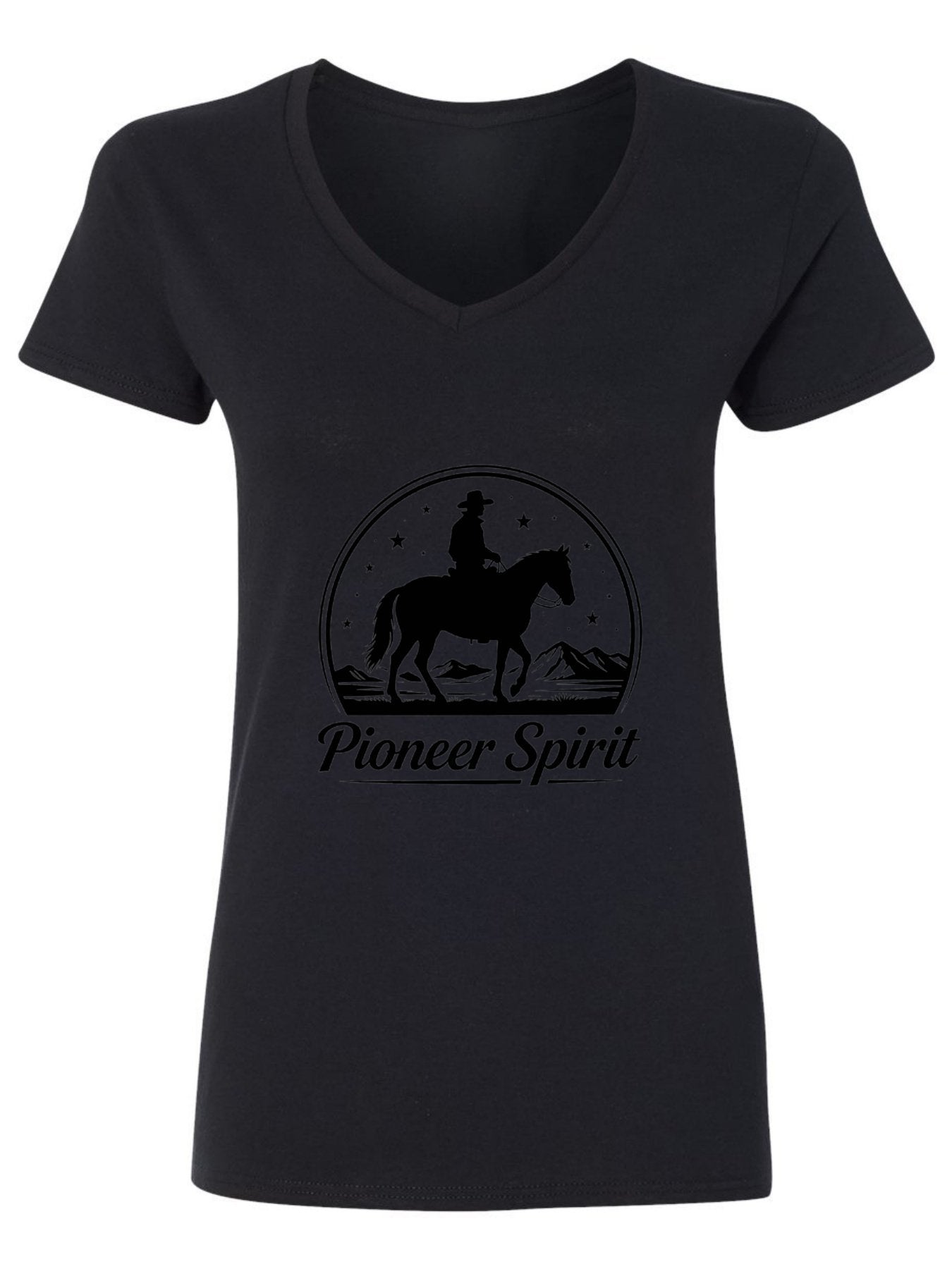 120g Pure Cotton V-neck Women's USA 250th. State Pride "Pioneer Spirit" Graphic T-Shirt,  Casual Cotton Tee for Daily Wear