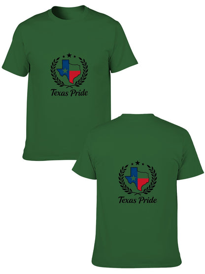 180g Pure Cotton Men's and Women's Texas State Pride Graphic T-Shirt, USA Casual Cotton Tee