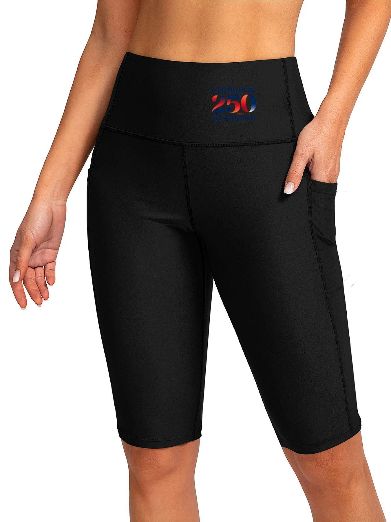 Women's Mid Thigh Swim Shorts, Stretchy Comfy Swimwear for Pool Party