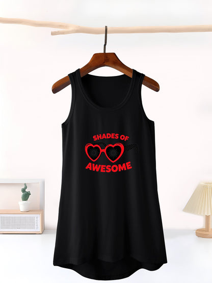 Custom Graphic Tank Dress Women Sleeveless Printed Casual Summer Dress Ladies Custom Design Daily Dress