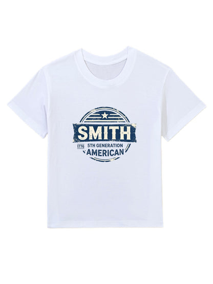 Kids Cute Graphic Cotton T-Shirt, Boys Girls Casual Short Sleeve Tee
