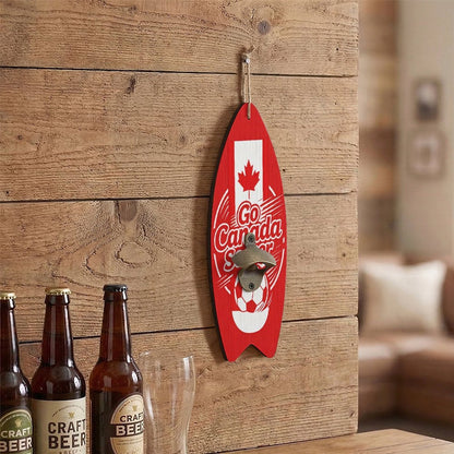 Novelty Surfboard Design Wooden Corkscrew, Portable Bottle Opener for Home & Party