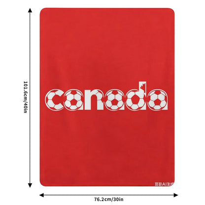 30"x 40" 280gsm Flannel + 220gsm Sherpa Fleece Blanket World Cup Canada  Graphic Blanket, Soft Cover for Daily Use