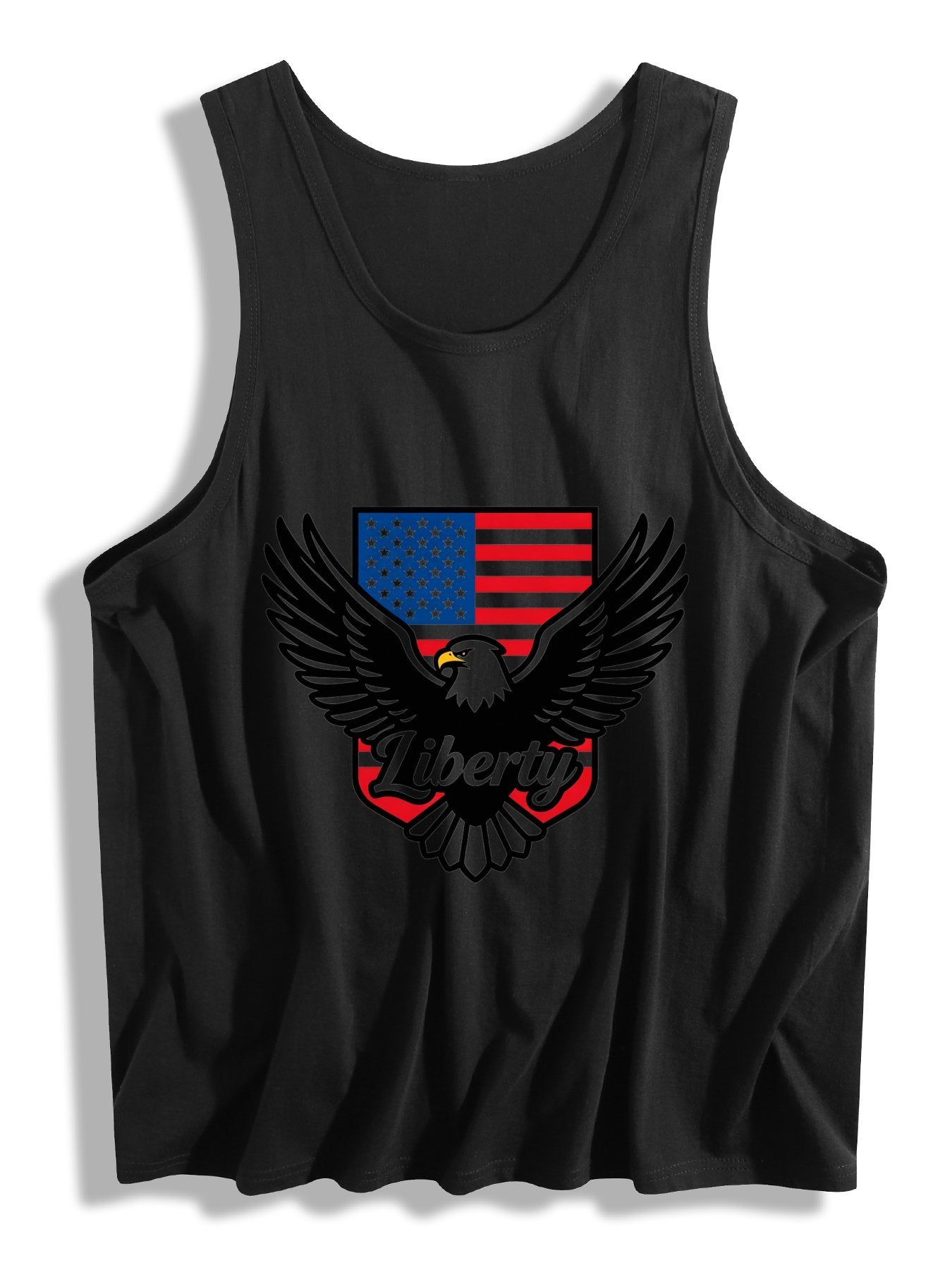 Men's USA 250th. Liberty Tank Top, Patriotic Casual Cotton Sleeveless Tee for Daily Wear