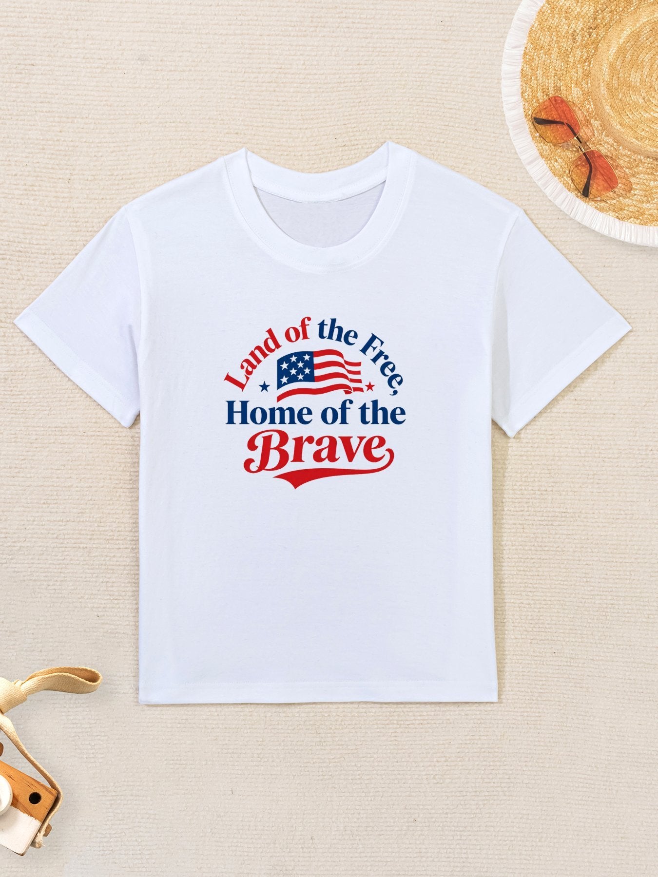 USA 250th. Kids Cute Graphic Cotton T-Shirt, Boys Girls Casual Short Sleeve Tee
