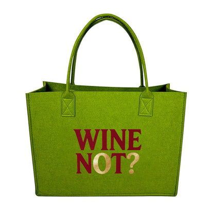 15.7"x11.8"x5.9" Eco-Friendly Felt Reusable Bag, Custom Logo & Pattern Printed Tote Bag, Multi-purpose Grocery & Travel Bag