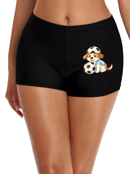 World Cup Argentina Dog Loves Soccer Graphic Boxer Briefs, Soft Stretchy Underwear for Daily Use