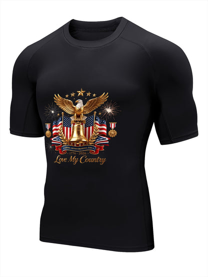 Retro Surf Graphic Suit, USA 250th. "Love My Country" Graphic Comfortable Water Sport Outfit as Gift for Men