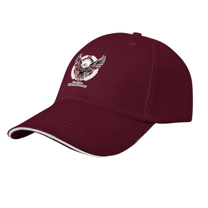 Custom Print Fashion Sandwich Brim Dad Hat Unisex Custom Printed Headwear