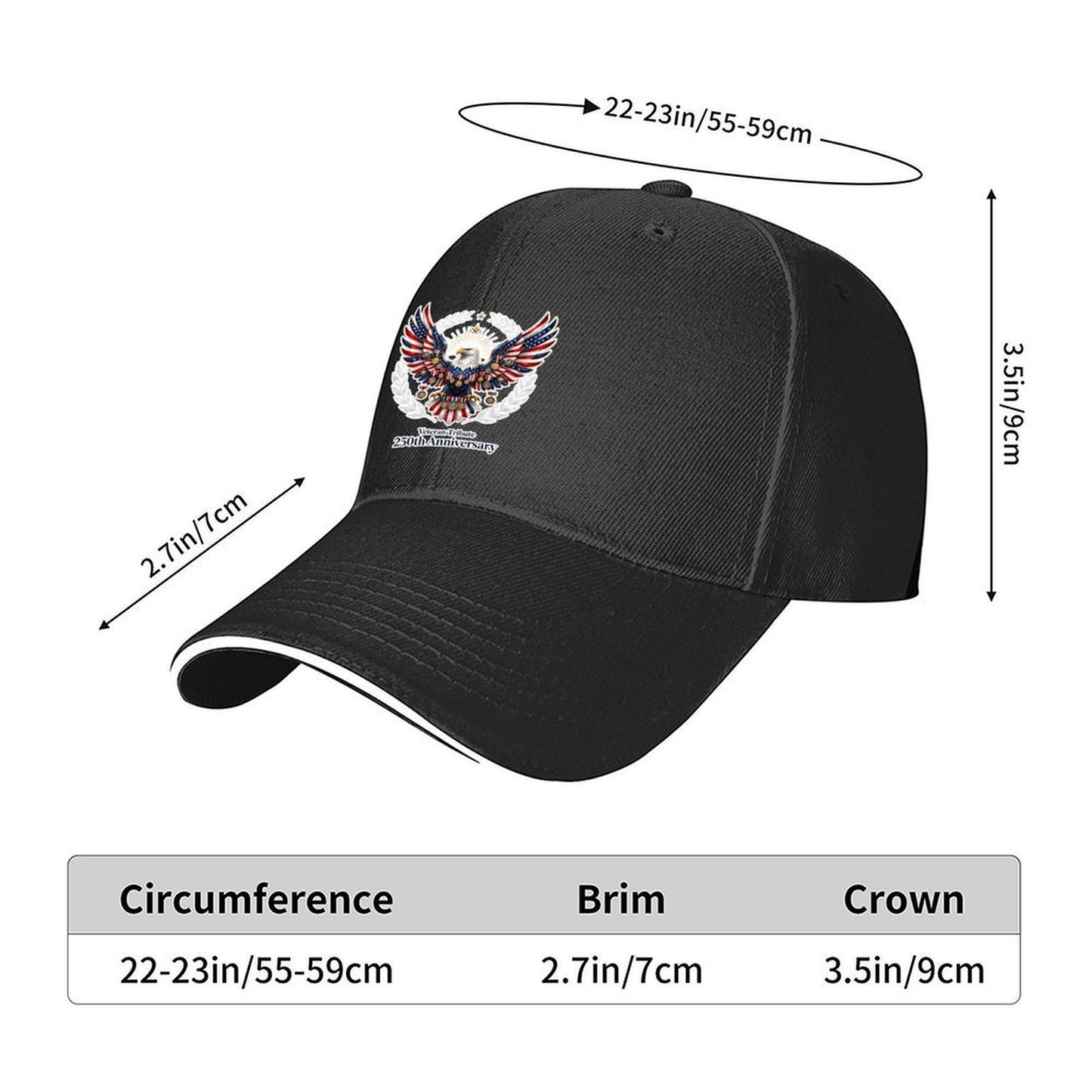 Custom Print Fashion Sandwich Brim Dad Hat Unisex Custom Printed Headwear