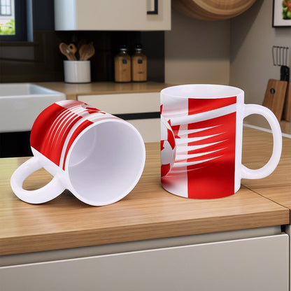 11Oz White Mug World Cup National-Canada Graphic Coffee Mug, 11oz Ceramic Daily Drink Cup