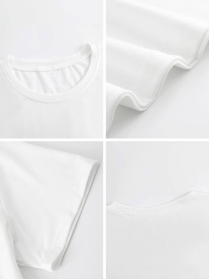 180g Women's "Movie Tonight" Graphic T-Shirt, Casual Cotton Tee for Daily Wear