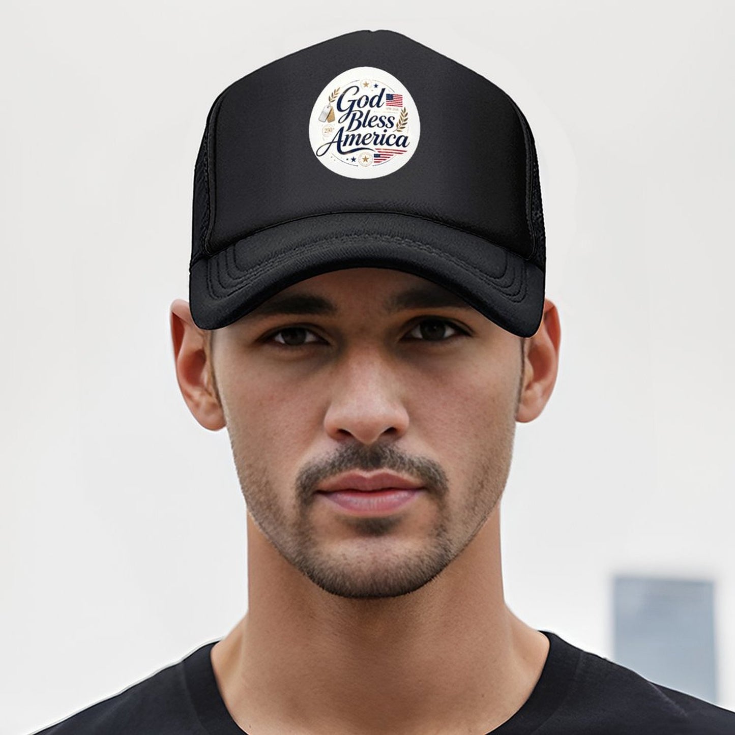 Custom Logo Breathable Mesh Baseball Cap Adjustable Snapback Hat for Men Daily Use