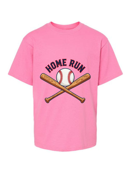 180g Pure Cotton Women's  "Home Run" Graphic T-Shirt, USA Casual Cotton Tee